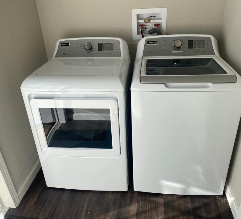 washer and dryer install